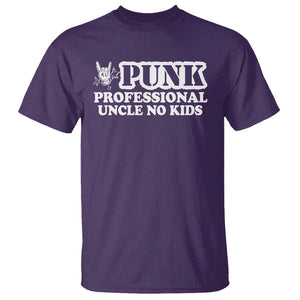 Funny Uncle T Shirt Professional Uncle No Kids Rock Hand Sign TS11 Purple Print Your Wear