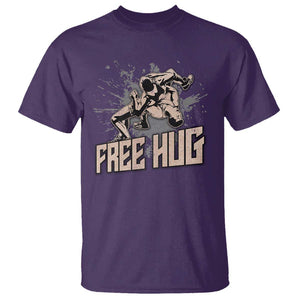 Funny Wrestling T Shirt Free Hug Vintage Wrestler TS11 Purple Print Your Wear