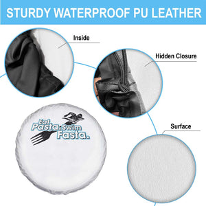 Funny Swimmer Spare Tire Cover Eat Pasta Swim Fasta Fork Swimming TS11 Print Your Wear