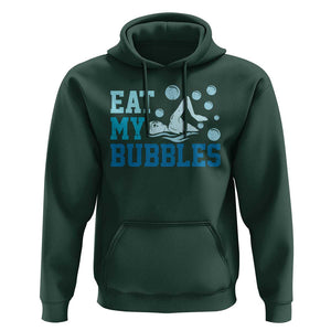 Funny Swimming Hoodie Eat My Bubbles Swim Sarcastic TS11 Dark Forest Green Print Your Wear