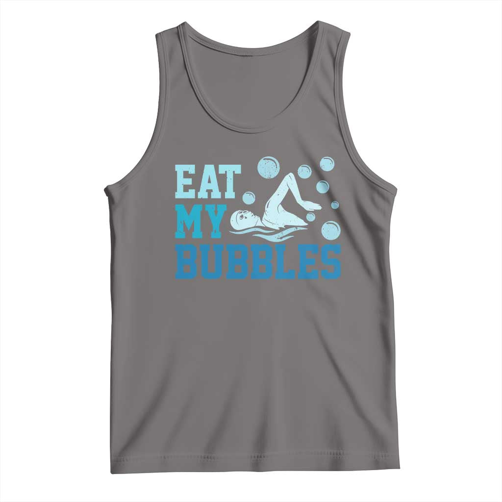 Funny Swimming Tank Top Eat My Bubbles Swim Sarcastic TS11 Deep Heather Print Your Wear