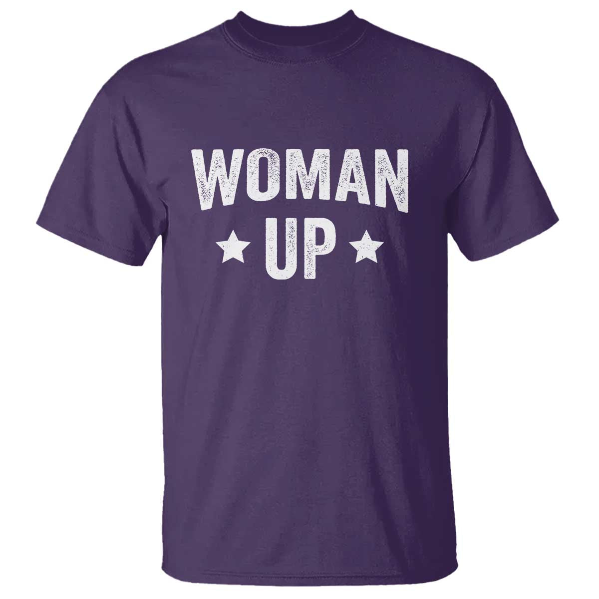 Woman Up T Shirt Fitness Gym Workout Feminist TS11 Purple Print Your Wear
