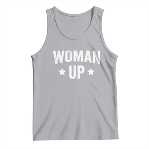 Woman Up Tank Top Fitness Gym Workout Feminist TS11 Athletic Heather Print Your Wear