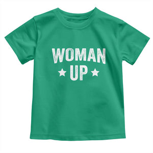 Woman Up Toddler T Shirt Fitness Gym Workout Feminist TS11 Irish Green Print Your Wear