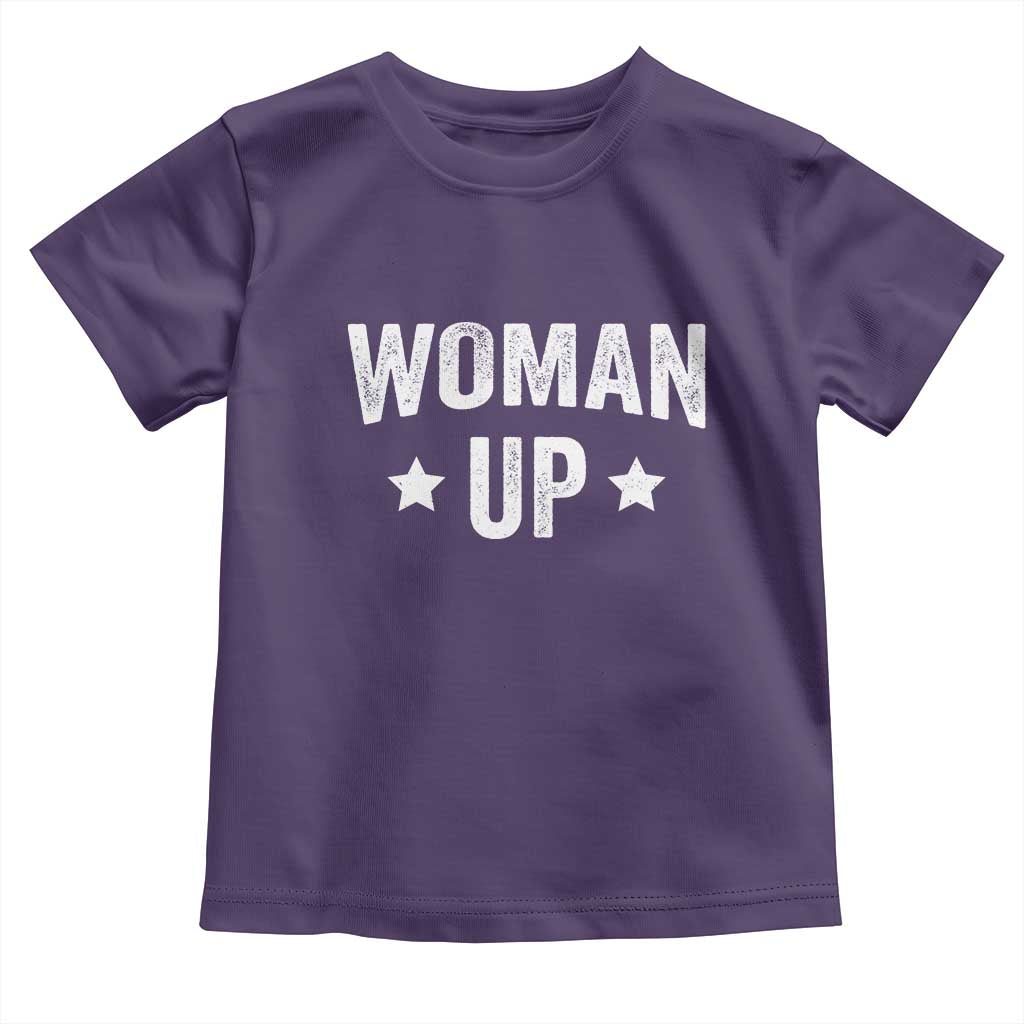 Woman Up Toddler T Shirt Fitness Gym Workout Feminist TS11 Purple Print Your Wear