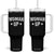 Woman Up Tumbler With Handle Fitness Gym Workout Feminist TS11 One Size: 40 oz Black Print Your Wear