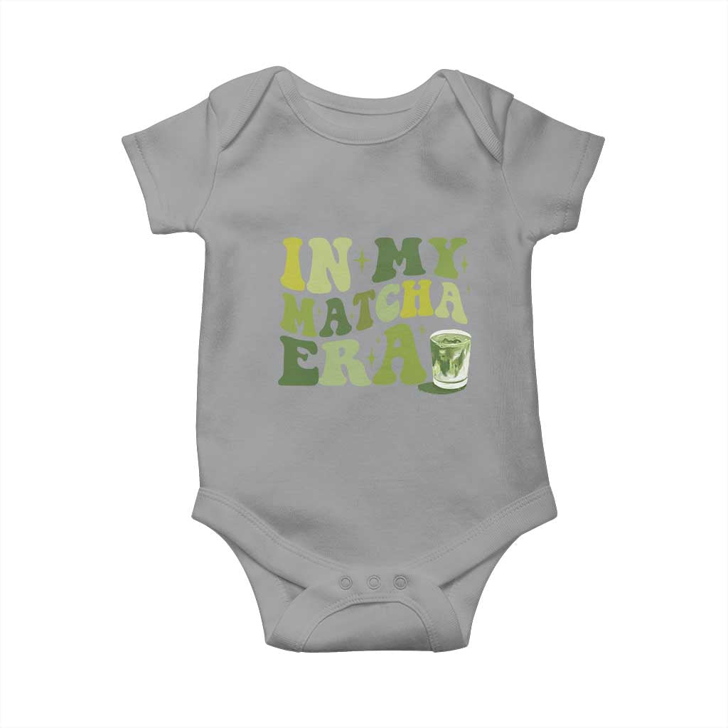 In My Matcha Era Baby Onesie Matcha Latte Lover TS11 Sport Gray Print Your Wear