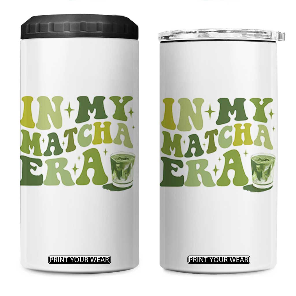 In My Matcha Era 4 in 1 Can Cooler Tumbler Matcha Latte Lover TS11 One Size: 16 oz White Print Your Wear