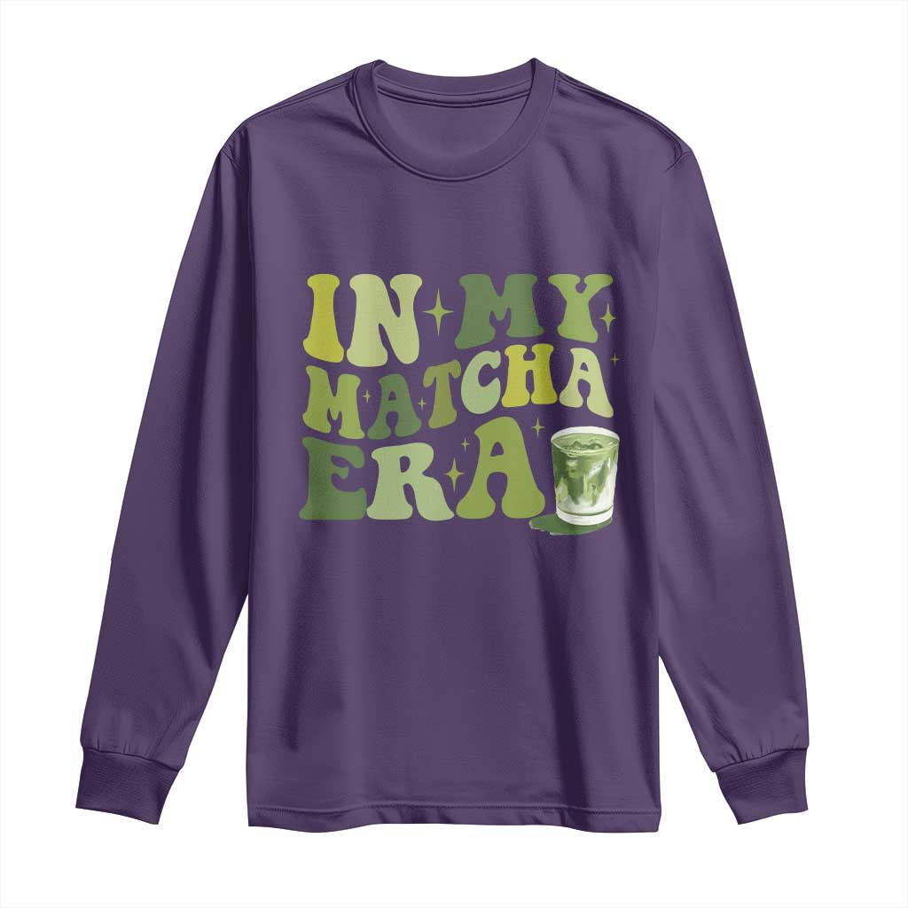 In My Matcha Era Long Sleeve Shirt Matcha Latte Lover TS11 Purple Print Your Wear