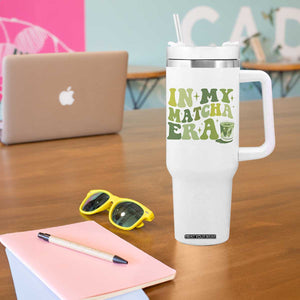 In My Matcha Era Tumbler With Handle Matcha Latte Lover TS11 Print Your Wear