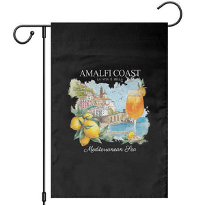 Amalfi Coast Italy Travel Garden Flag La Vita E Bella Lemon Travel Souvenir TS11 Black Print Your Wear