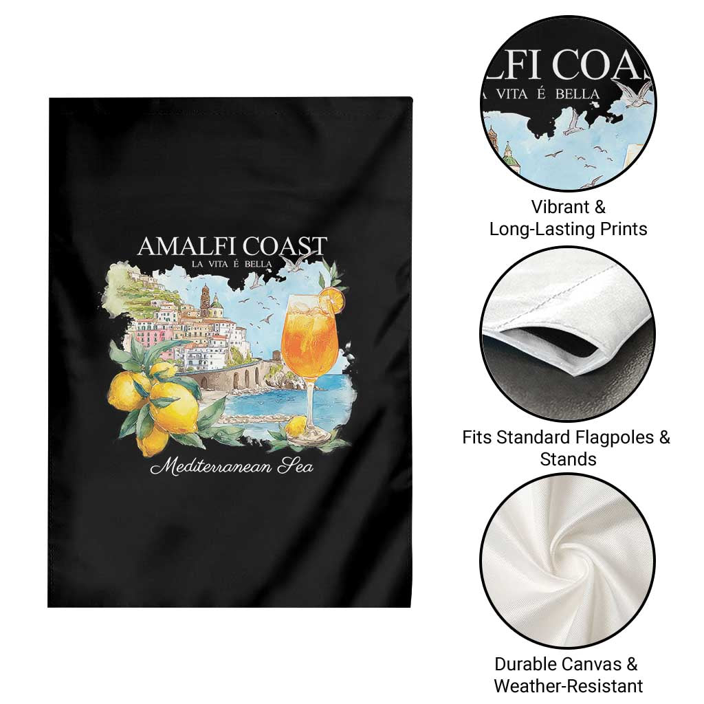Amalfi Coast Italy Travel Garden Flag La Vita E Bella Lemon Travel Souvenir TS11 Print Your Wear