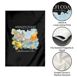 Amalfi Coast Italy Travel Garden Flag La Vita E Bella Lemon Travel Souvenir TS11 Print Your Wear