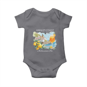 Amalfi Coast Italy Travel Baby Onesie La Vita E Bella Lemon Travel Souvenir TS11 Charcoal Print Your Wear
