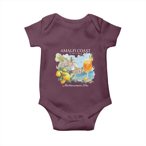 Amalfi Coast Italy Travel Baby Onesie La Vita E Bella Lemon Travel Souvenir TS11 Maroon Print Your Wear