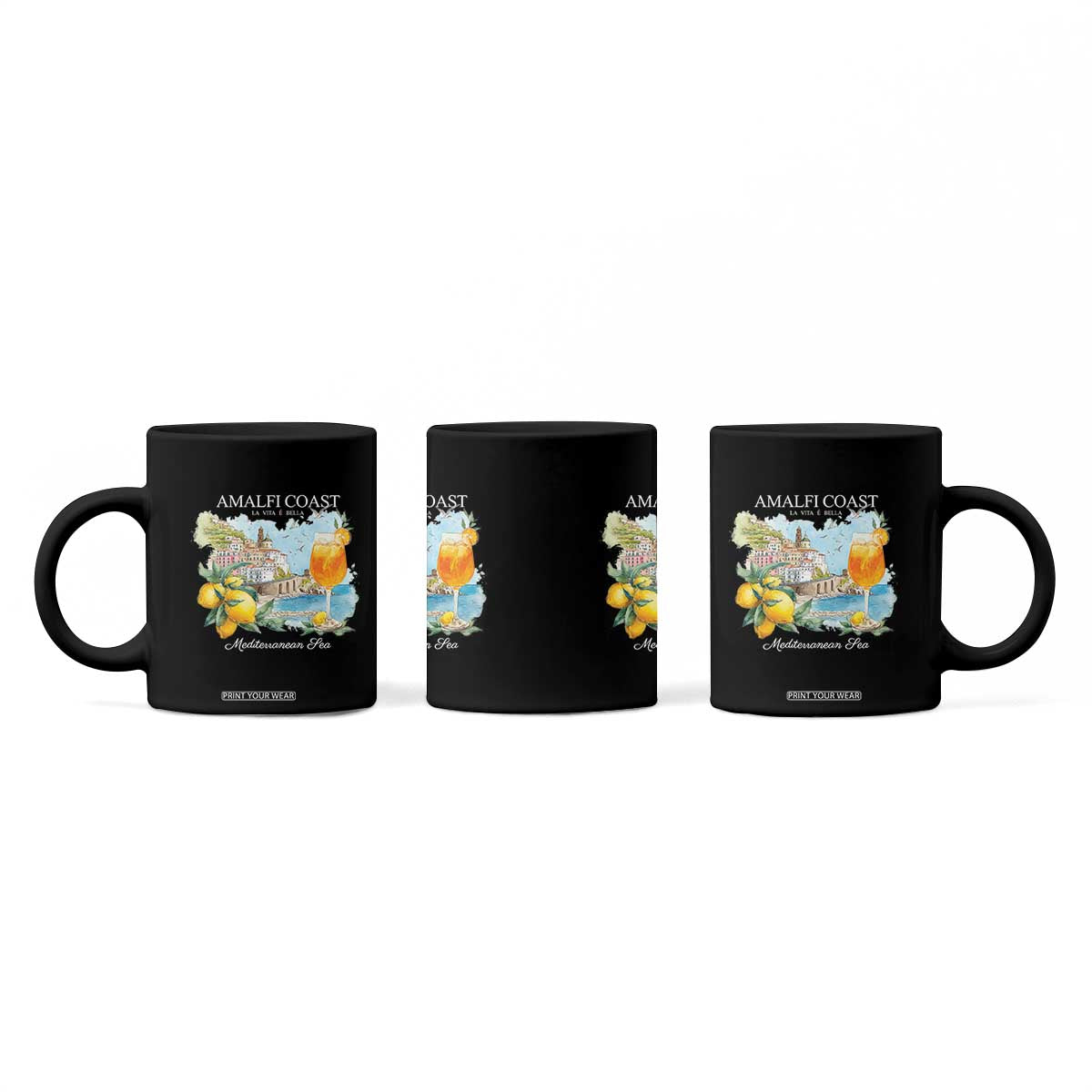 Amalfi Coast Italy Travel Coffee Mug La Vita E Bella Lemon Travel Souvenir TS11 Print Your Wear