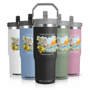 Amalfi Coast Italy Travel Flip Straw Tumbler La Vita E Bella Lemon Travel Souvenir TS11 Print Your Wear