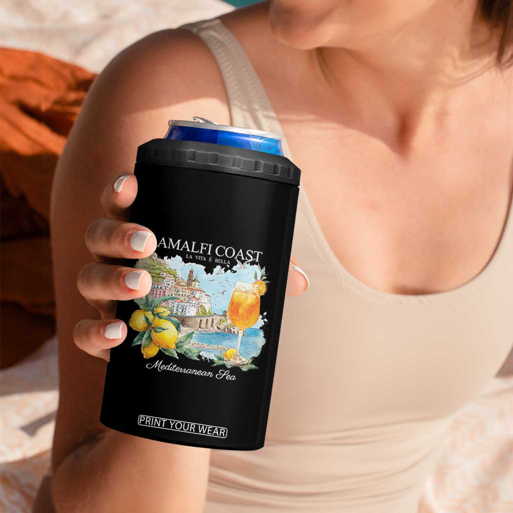 Amalfi Coast Italy Travel 4 in 1 Can Cooler Tumbler La Vita E Bella Lemon Travel Souvenir TS11 Print Your Wear