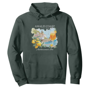 Amalfi Coast Italy Travel Hoodie La Vita E Bella Lemon Travel Souvenir TS11 Dark Forest Green Print Your Wear