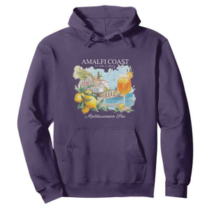 Amalfi Coast Italy Travel Hoodie La Vita E Bella Lemon Travel Souvenir TS11 Purple Print Your Wear