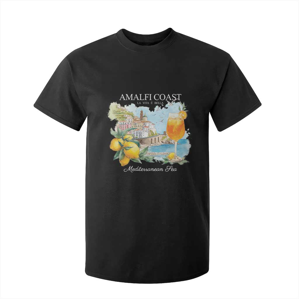 Amalfi Coast Italy Travel T Shirt For Kid La Vita E Bella Lemon Travel Souvenir TS11 Black Print Your Wear