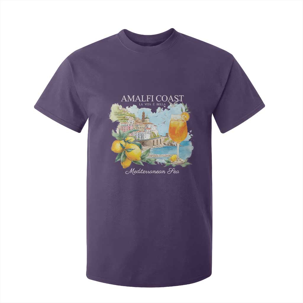 Amalfi Coast Italy Travel T Shirt For Kid La Vita E Bella Lemon Travel Souvenir TS11 Purple Print Your Wear