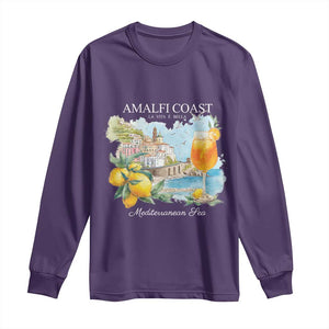 Amalfi Coast Italy Travel Long Sleeve Shirt La Vita E Bella Lemon Travel Souvenir TS11 Purple Print Your Wear