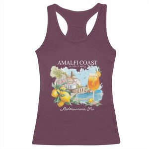 Amalfi Coast Italy Travel Racerback Tank Top La Vita E Bella Lemon Travel Souvenir TS11 Maroon Print Your Wear