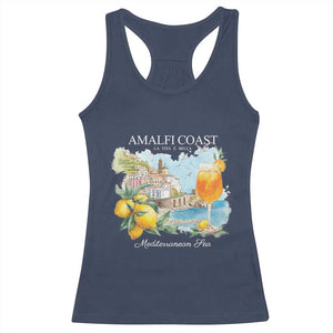 Amalfi Coast Italy Travel Racerback Tank Top La Vita E Bella Lemon Travel Souvenir TS11 Navy Print Your Wear