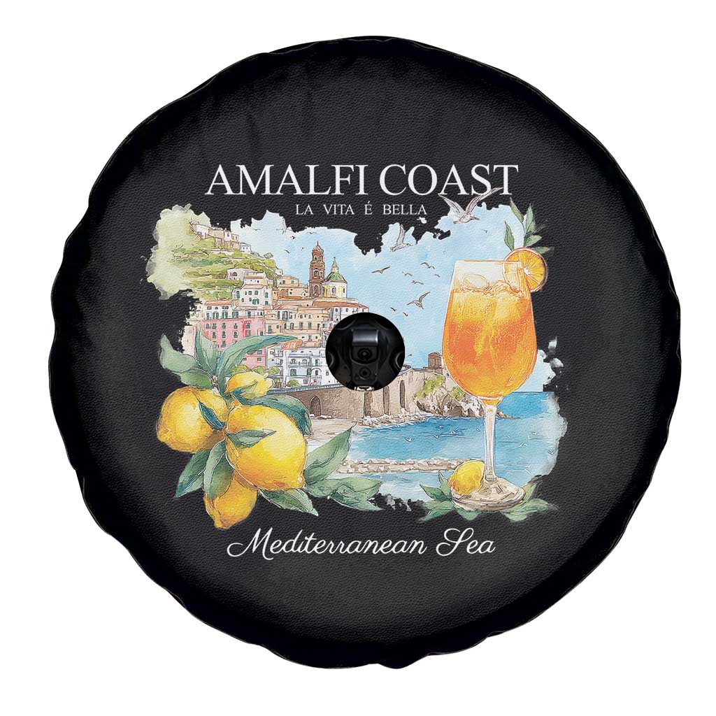 Amalfi Coast Italy Travel Spare Tire Cover La Vita E Bella Lemon Travel Souvenir TS11 Print Your Wear