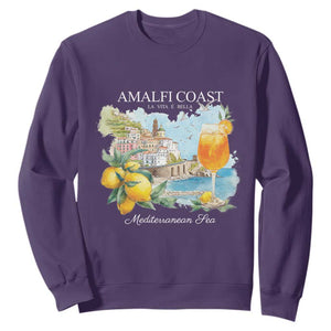 Amalfi Coast Italy Travel Sweatshirt La Vita E Bella Lemon Travel Souvenir TS11 Purple Print Your Wear