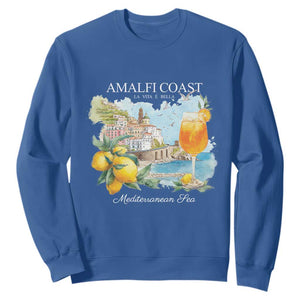 Amalfi Coast Italy Travel Sweatshirt La Vita E Bella Lemon Travel Souvenir TS11 Royal Blue Print Your Wear