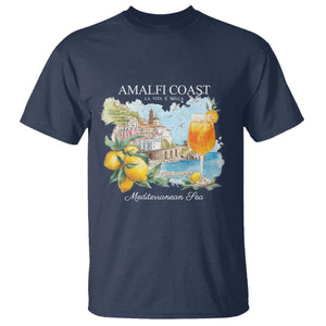 Amalfi Coast Italy Travel T Shirt La Vita E Bella Lemon Travel Souvenir TS11 Navy Print Your Wear