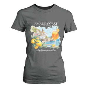 Amalfi Coast Italy Travel T Shirt For Women La Vita E Bella Lemon Travel Souvenir TS11 Dark Heather Print Your Wear
