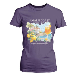 Amalfi Coast Italy Travel T Shirt For Women La Vita E Bella Lemon Travel Souvenir TS11 Purple Print Your Wear