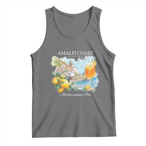 Amalfi Coast Italy Travel Tank Top La Vita E Bella Lemon Travel Souvenir TS11 Black Heather Print Your Wear