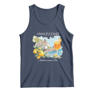 Amalfi Coast Italy Travel Tank Top La Vita E Bella Lemon Travel Souvenir TS11 Navy Print Your Wear