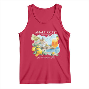 Amalfi Coast Italy Travel Tank Top La Vita E Bella Lemon Travel Souvenir TS11 Red Print Your Wear