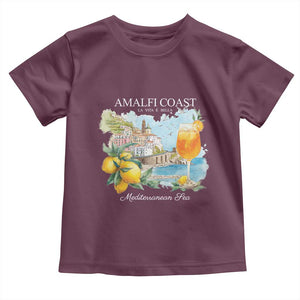 Amalfi Coast Italy Travel Toddler T Shirt La Vita E Bella Lemon Travel Souvenir TS11 Maroon Print Your Wear