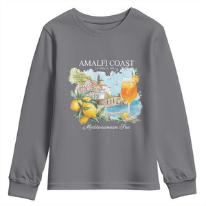Amalfi Coast Italy Travel Youth Sweatshirt La Vita E Bella Lemon Travel Souvenir TS11 Charcoal Print Your Wear