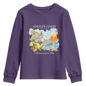 Amalfi Coast Italy Travel Youth Sweatshirt La Vita E Bella Lemon Travel Souvenir TS11 Purple Print Your Wear