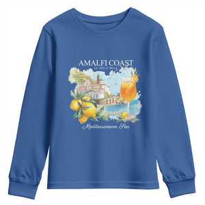 Amalfi Coast Italy Travel Youth Sweatshirt La Vita E Bella Lemon Travel Souvenir TS11 Royal Blue Print Your Wear