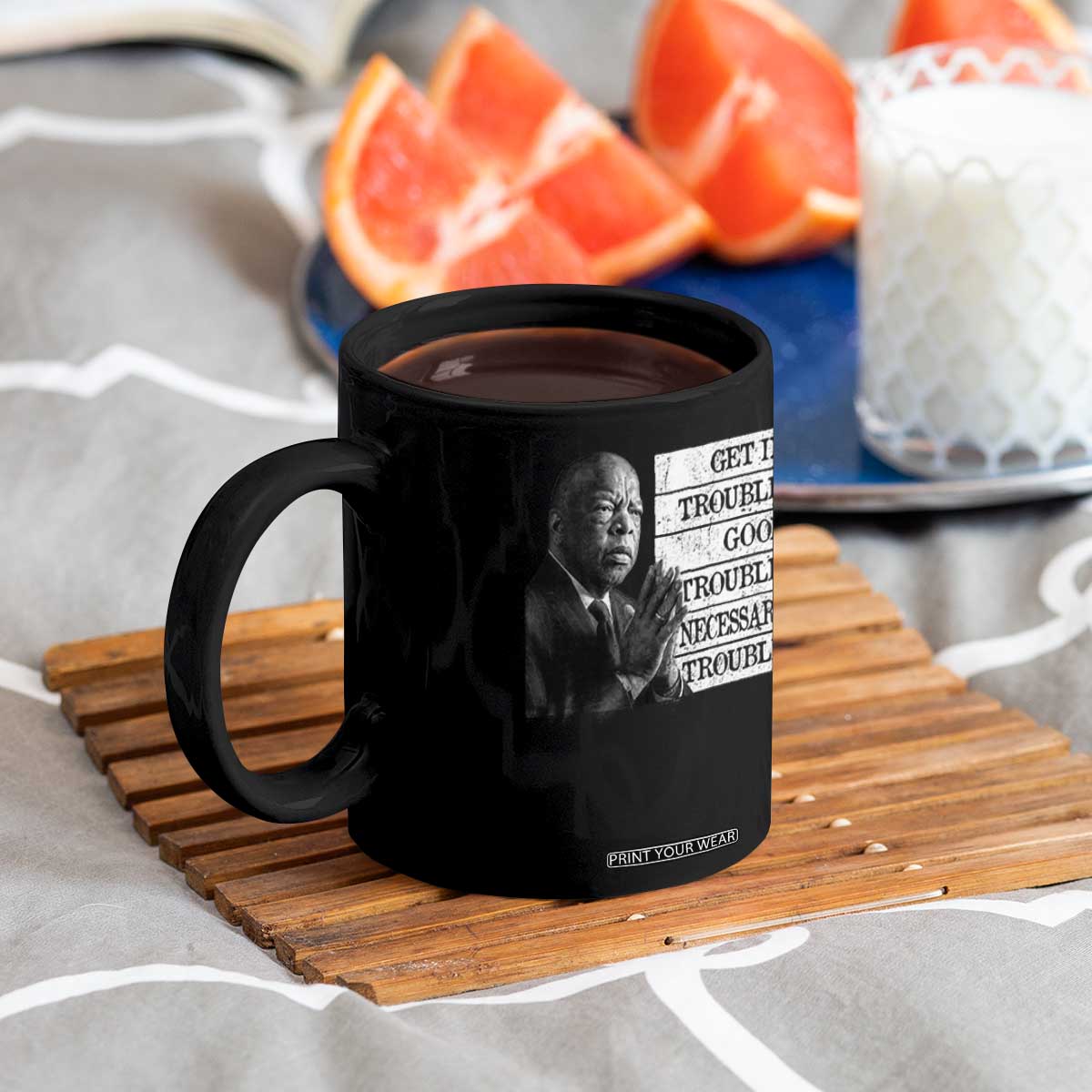 John Lewis Coffee Mug Get In Good Necessary Trouble Social Justice TS11 Print Your Wear