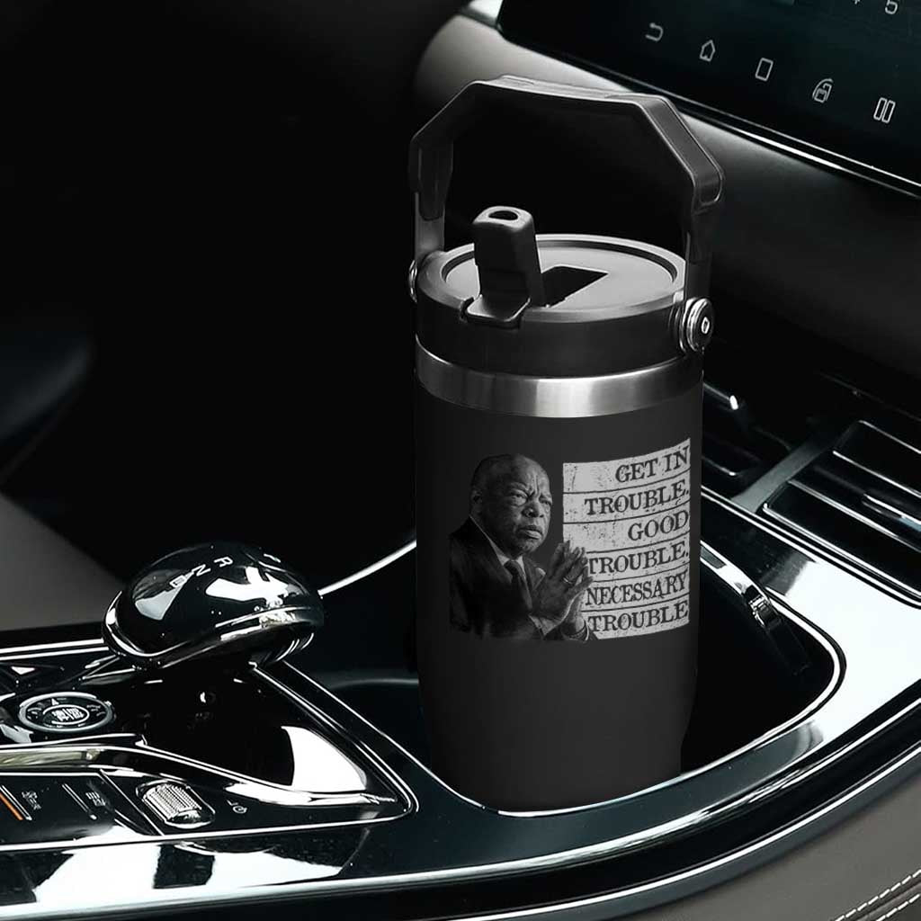 John Lewis Flip Straw Tumbler Get In Good Necessary Trouble Social Justice TS11 Print Your Wear