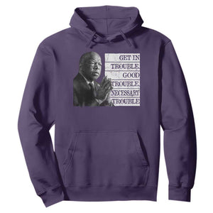 John Lewis Hoodie Get In Good Necessary Trouble Social Justice TS11 Purple Print Your Wear