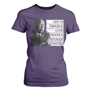John Lewis T Shirt For Women Get In Good Necessary Trouble Social Justice TS11 Purple Print Your Wear