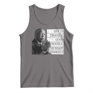 John Lewis Tank Top Get In Good Necessary Trouble Social Justice TS11 Deep Heather Print Your Wear