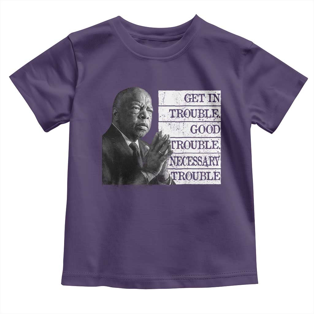 John Lewis Toddler T Shirt Get In Good Necessary Trouble Social Justice TS11 Purple Print Your Wear