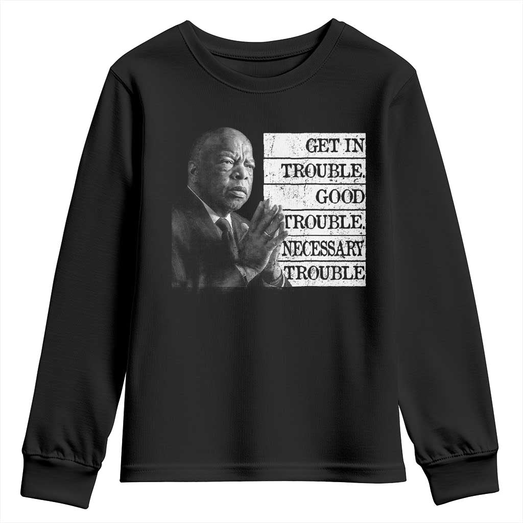John Lewis Youth Sweatshirt Get In Good Necessary Trouble Social Justice TS11 Black Print Your Wear