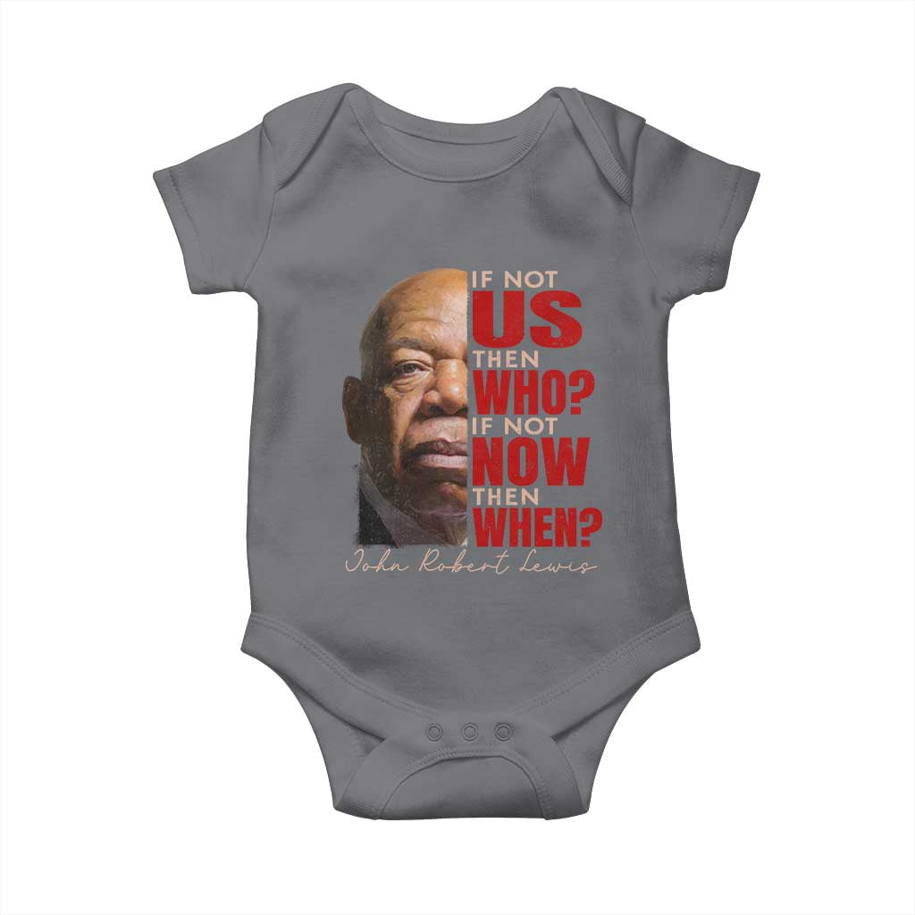 John Lewis Baby Onesie If Not Us Then Who If Not Now Then When TS11 Charcoal Print Your Wear
